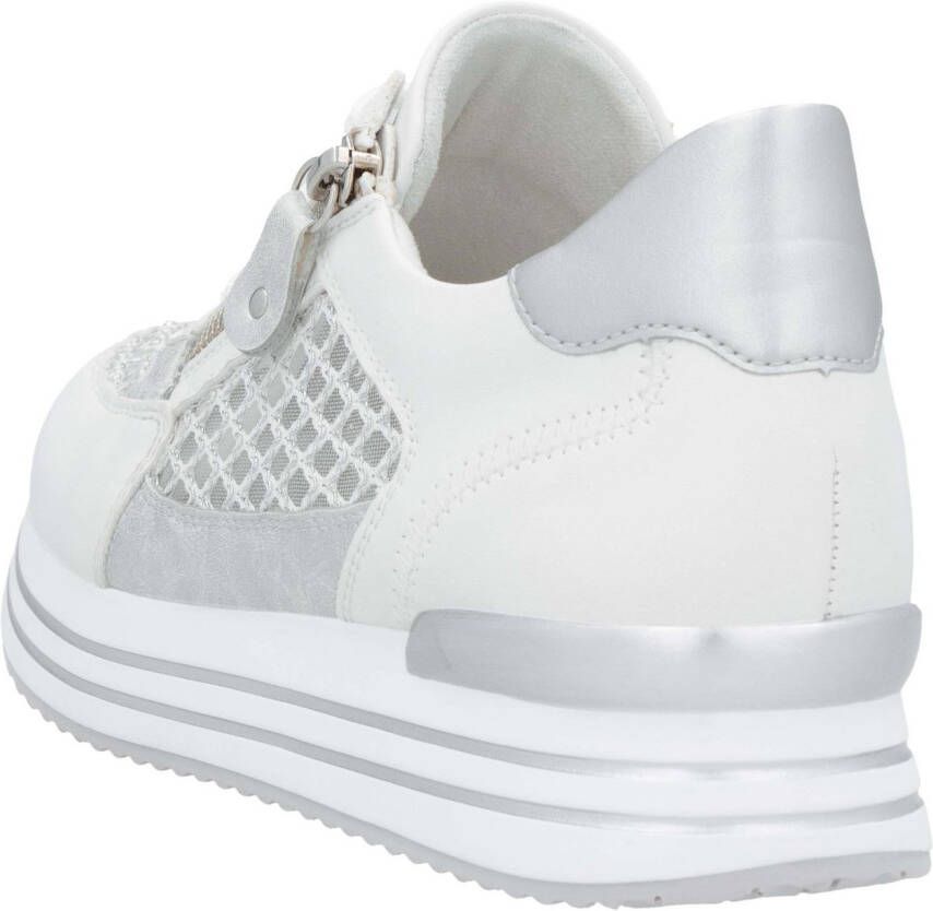 Remonte Plateausneakers vrijetijdsschoen lage schoen veterschoen vegan contrastafwerking