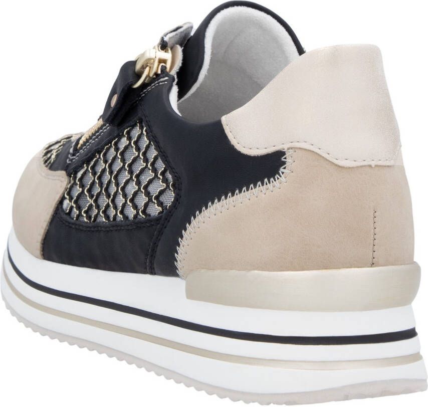 Remonte Plateausneakers vrijetijdsschoen lage schoen veterschoen vegan contrastafwerking