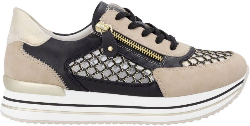 Remonte Plateausneakers vrijetijdsschoen lage schoen veterschoen vegan contrastafwerking