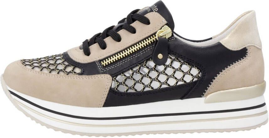 Remonte Plateausneakers vrijetijdsschoen lage schoen veterschoen vegan contrastafwerking