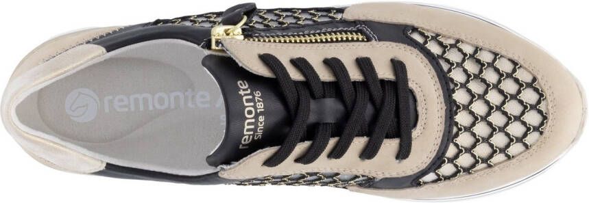 Remonte Plateausneakers vrijetijdsschoen lage schoen veterschoen vegan contrastafwerking