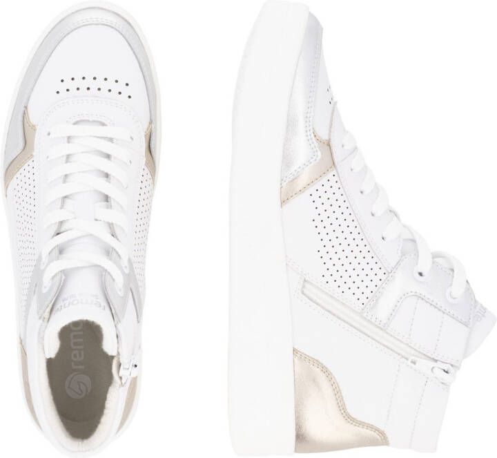 Remonte Plateausneakers vrijetijdsschoen veterschoen high top sneaker met contrasterende afwerking