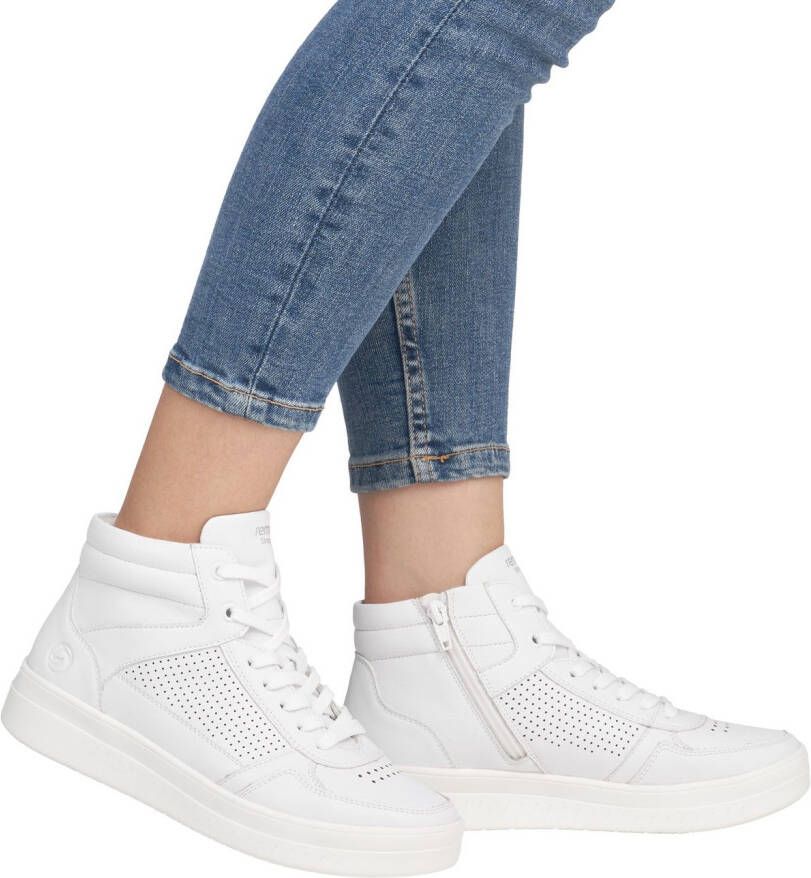 Remonte Plateausneakers vrijetijdsschoen veterschoen high top sneaker met contrasterende afwerking