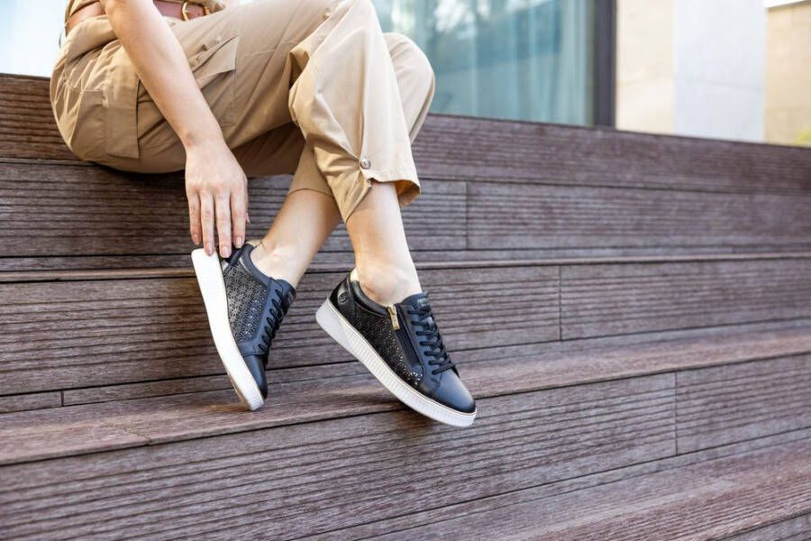 Remonte Plateausneakers vrijetijdsschoen veterschoen lage schoen met perforatie