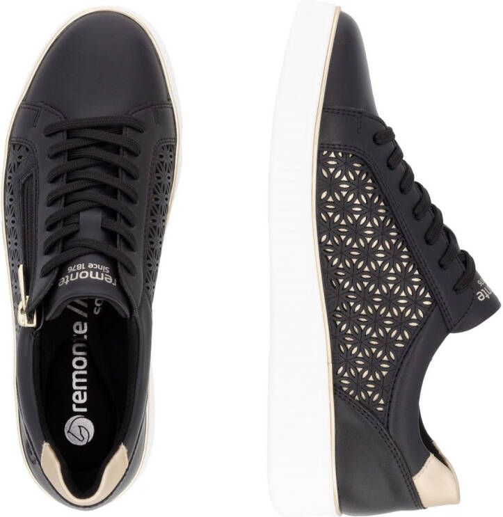 Remonte Plateausneakers vrijetijdsschoen veterschoen lage schoen met perforatie