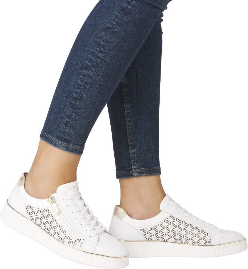 Remonte Plateausneakers vrijetijdsschoen veterschoen lage schoen met perforatie