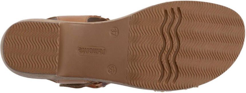 Remonte Sandaaltjes blockhak plateau sandaal zomerschoen met bandage in jute-look