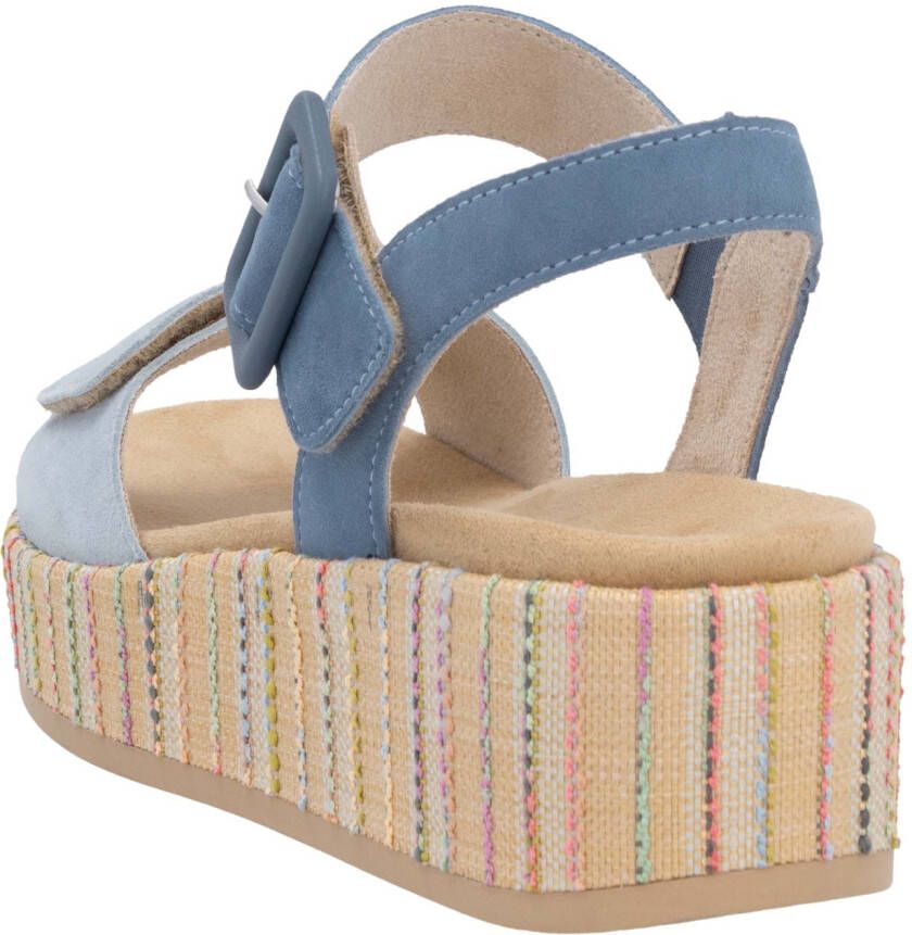 Remonte Sandaaltjes Elisabeth Hurley-Collection Sleehak zomerschoen sandaal met bandjes en bekleed plateau