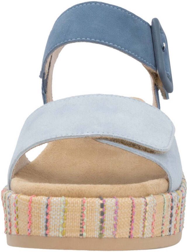 Remonte Sandaaltjes Elisabeth Hurley-Collection Sleehak zomerschoen sandaal met bandjes en bekleed plateau