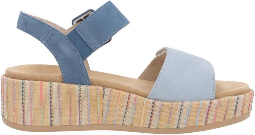 Remonte Sandaaltjes Elisabeth Hurley-Collection Sleehak zomerschoen sandaal met bandjes en bekleed plateau