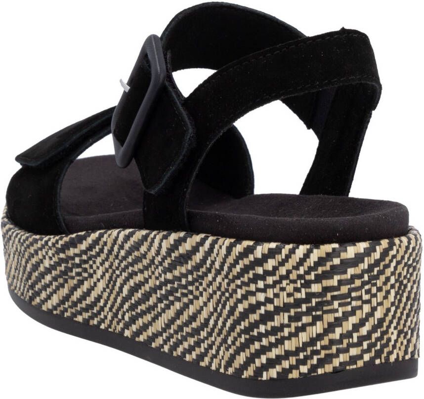 Remonte Sandaaltjes Elisabeth Hurley-Collection Sleehak zomerschoen sandaal met bandjes en bekleed plateau