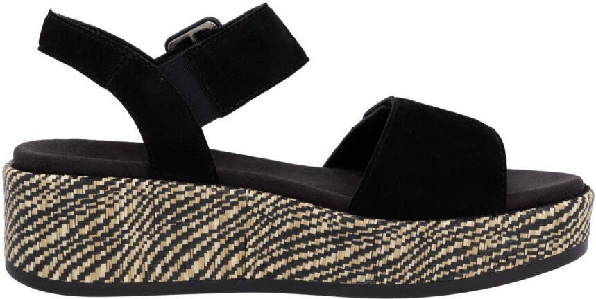 Remonte Sandaaltjes Elisabeth Hurley-Collection Sleehak zomerschoen bandjessandaal en bekleed plateau