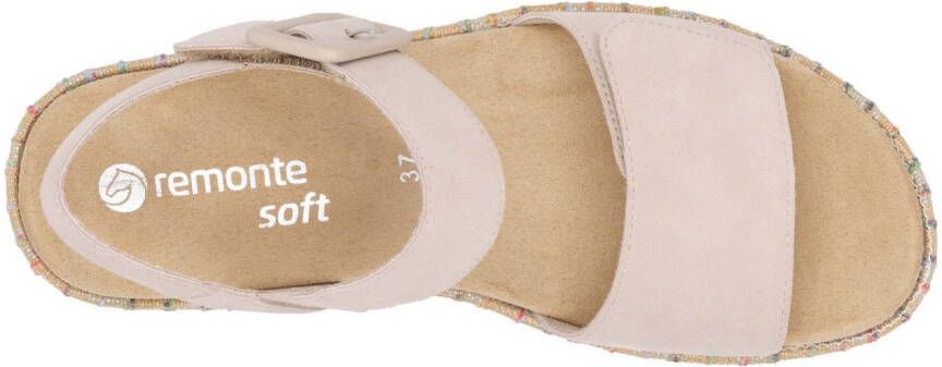 Remonte Sandaaltjes Elisabeth Hurley-Collection Sleehak zomerschoen sandaal met bandjes en bekleed plateau