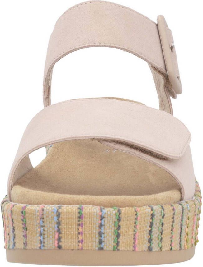 Remonte Sandaaltjes Elisabeth Hurley-Collection Sleehak zomerschoen sandaal met bandjes en bekleed plateau