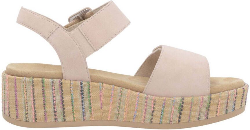 Remonte Sandaaltjes Elisabeth Hurley-Collection Sleehak zomerschoen sandaal met bandjes en bekleed plateau