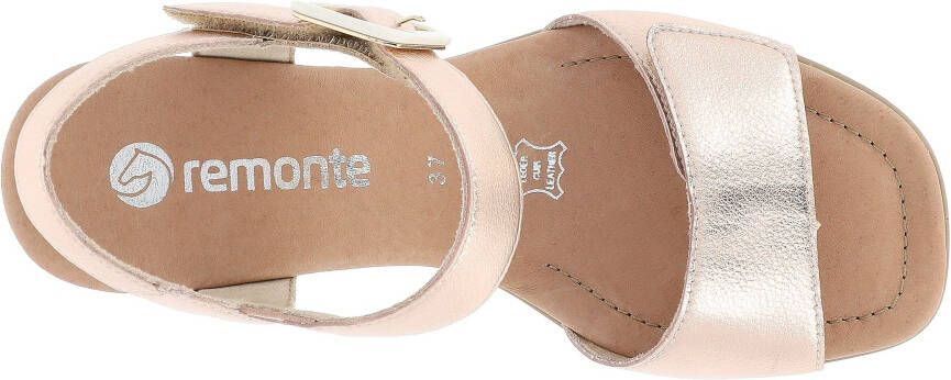 Remonte Sandaaltjes ELLE-Collection blokhak zomerschoen sandaal avondschoen met klittenband