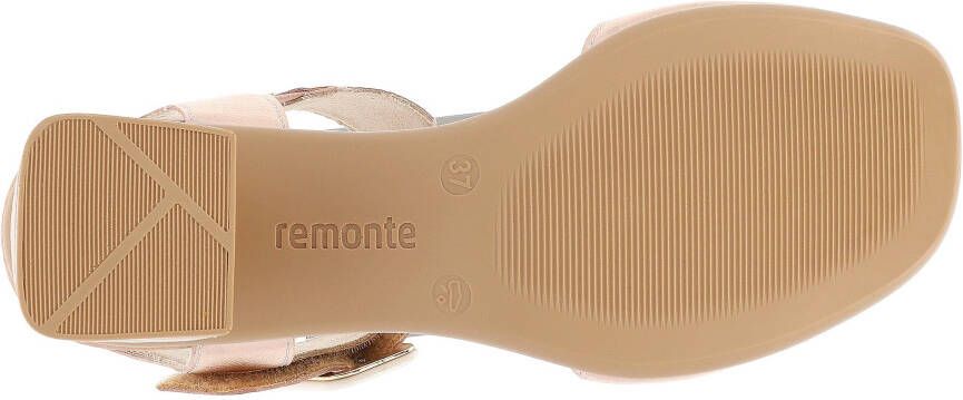 Remonte Sandaaltjes ELLE-Collection blokhak zomerschoen sandaal avondschoen met klittenband