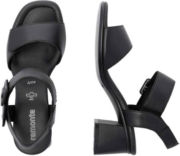 Remonte Sandaaltjes ELLE-Collection blokhak zomerschoen sandaal avondschoen met klittenband