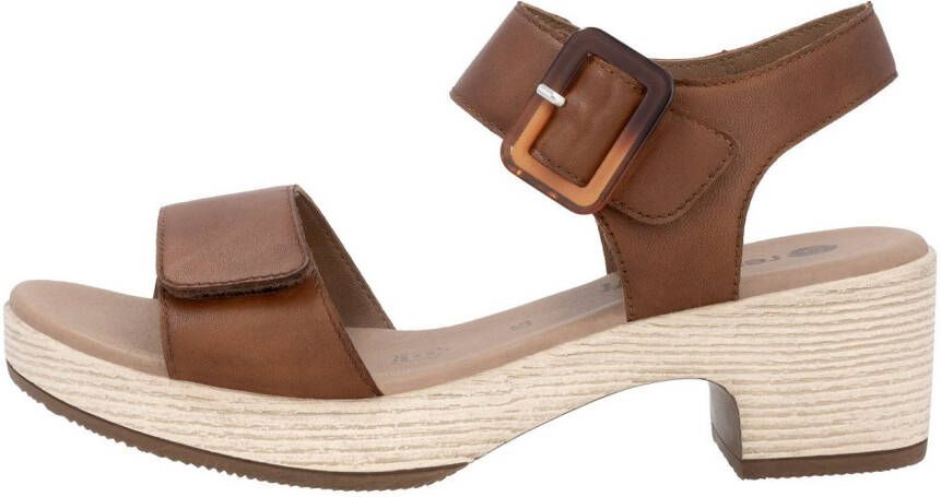 Remonte Sandaaltjes ELLE-Collection blokhak zomerschoen sandaal met klittenbandsluitingen