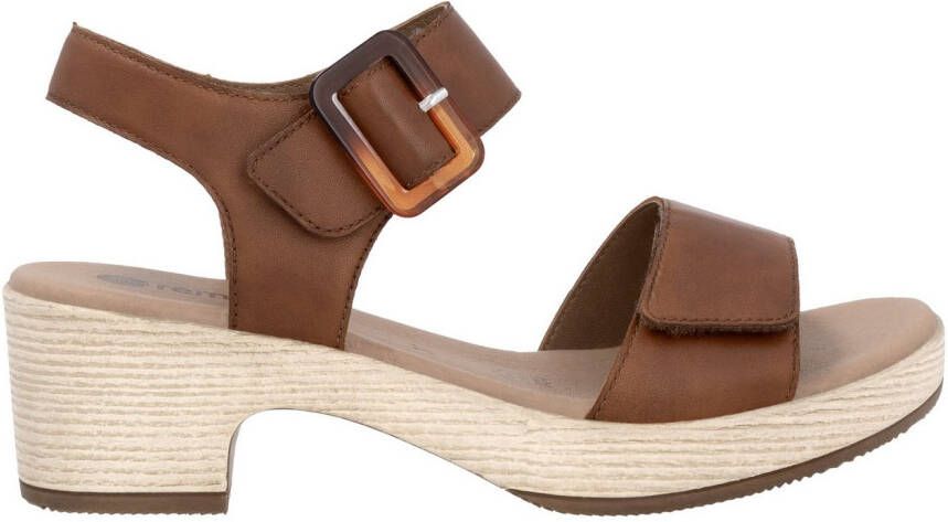 Remonte Sandaaltjes ELLE-Collection blokhak zomerschoen sandaal met klittenbandsluitingen