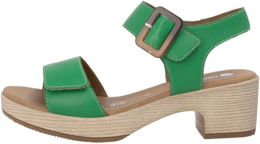Remonte Sandaaltjes ELLE-Collection blokhak zomerschoen sandaal met klittenbandsluitingen