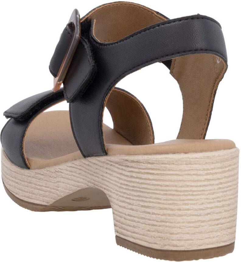 Remonte Sandaaltjes ELLE-Collection blokhak zomerschoen sandaal met klittenbandsluitingen