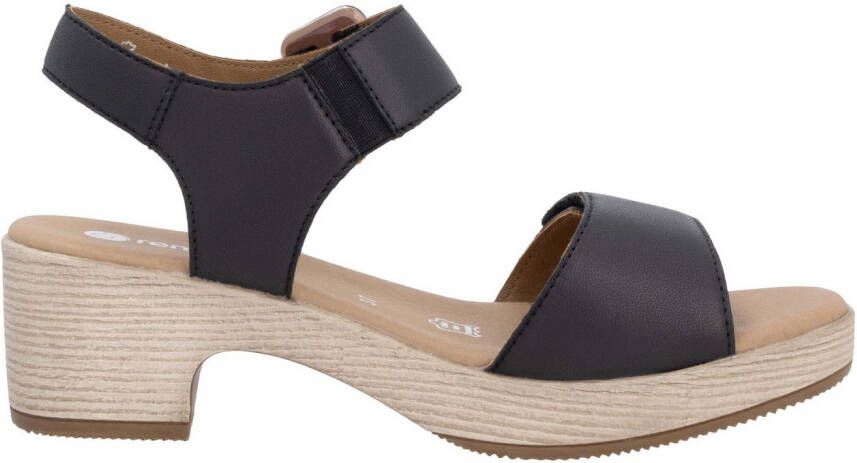 Remonte Sandaaltjes ELLE-Collection blokhak zomerschoen sandaal met klittenbandsluitingen