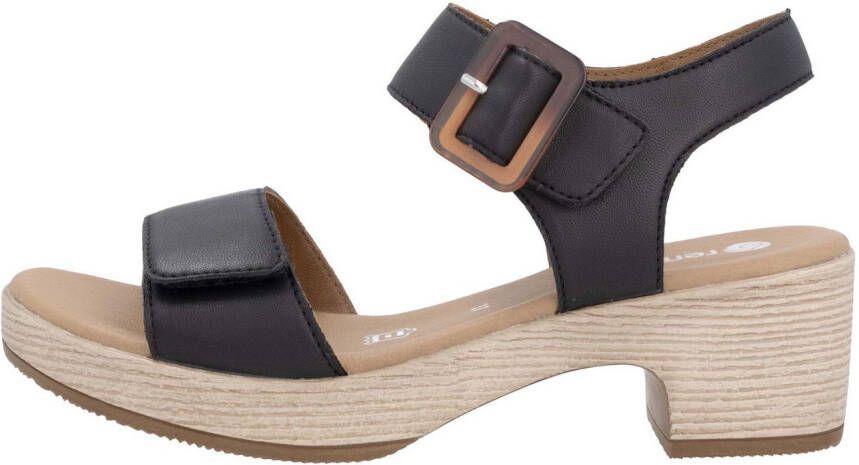 Remonte Sandaaltjes ELLE-Collection blokhak zomerschoen sandaal met klittenbandsluitingen