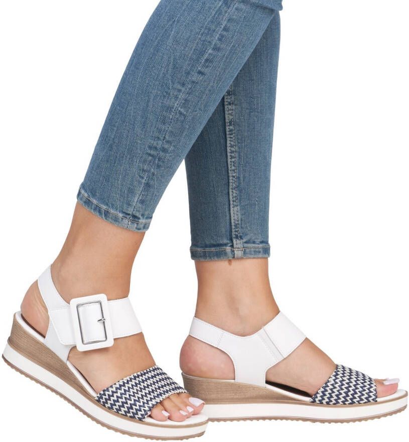 Remonte Sandaaltjes ELLE-Collection zomerschoen sandaal comfortschoen met klittenband onder de siergesp