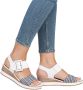 Remonte Sandaaltjes ELLE-Collection zomerschoen sandaal comfortschoen met klittenband onder de siergesp - Thumbnail 3