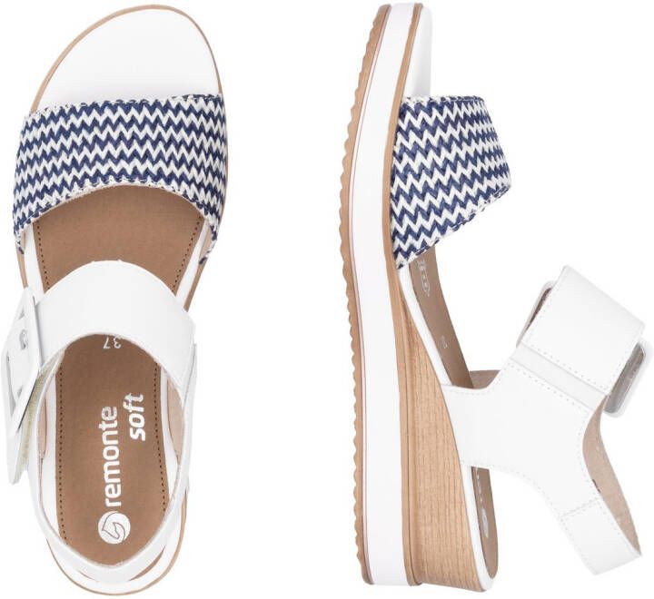 Remonte Sandaaltjes ELLE-Collection zomerschoen sandaal comfortschoen met klittenband onder de siergesp