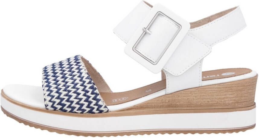 Remonte Sandaaltjes ELLE-Collection zomerschoen sandaal comfortschoen met klittenband onder de siergesp