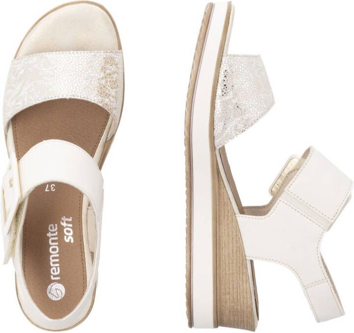 Remonte Sandaaltjes ELLE-Collection zomerschoen sandaal comfortschoen met klittenband onder de siergesp