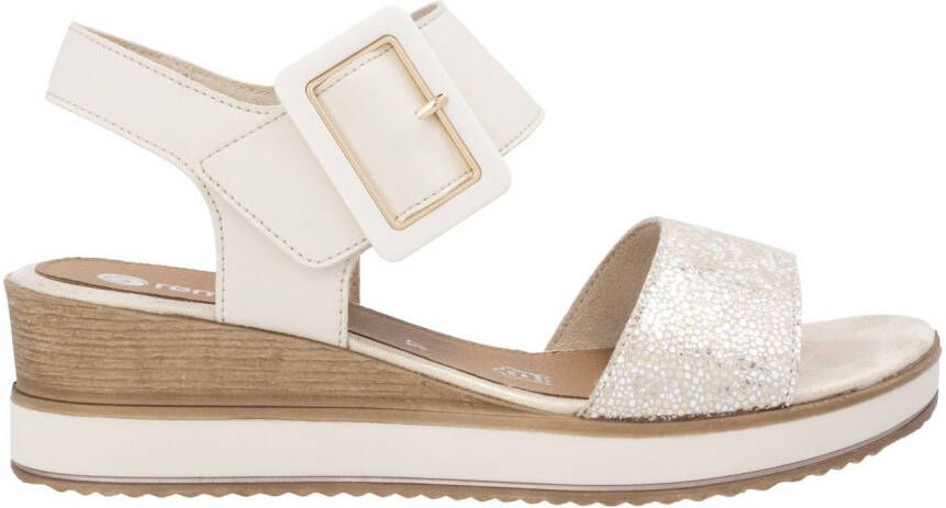 Remonte Sandaaltjes ELLE-Collection zomerschoen sandaal comfortschoen met klittenband onder de siergesp