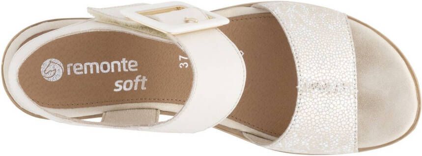 Remonte Sandaaltjes ELLE-Collection zomerschoen sandaal comfortschoen met klittenband onder de siergesp