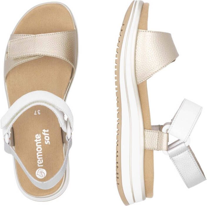 Remonte Sandalen Elisabeth Hurley-Collection sleehak klittenbandschoen sandaal met plateauschoen