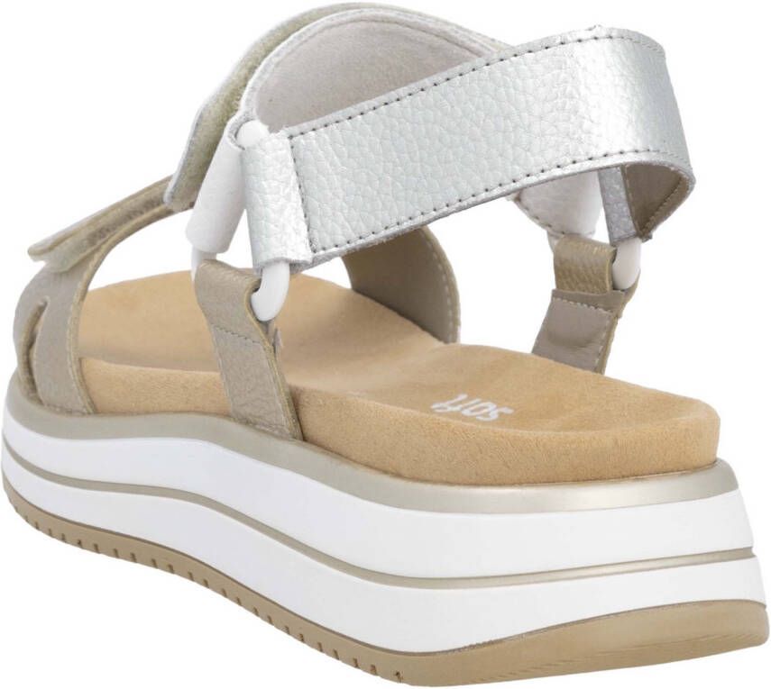 Remonte Sandalen Elisabeth Hurley-Collection sleehak klittenbandschoen sandaal met plateauschoen