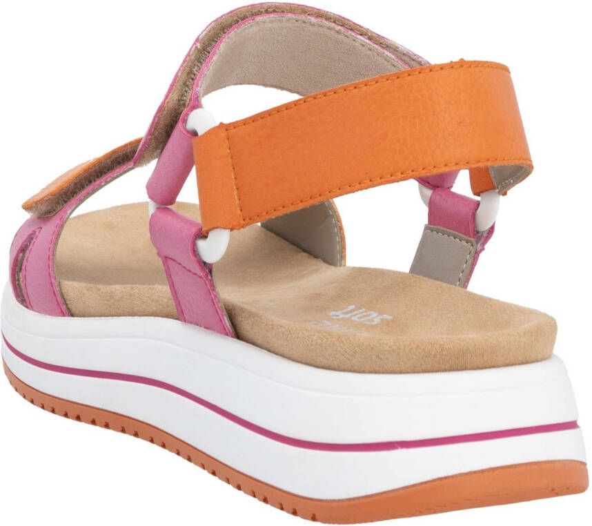 Remonte Sandalen Elisabeth Hurley-Collection sleehak klittenbandschoen sandaal met plateauschoen