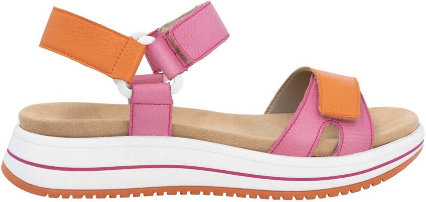 Remonte Sandalen Elisabeth Hurley-Collection sleehak klittenbandschoen sandaal met plateauschoen
