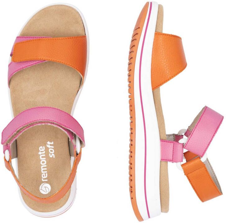 Remonte Sandalen Elisabeth Hurley-Collection sleehak klittenbandschoen sandaal met plateauschoen