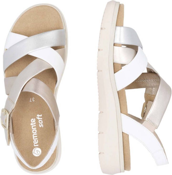 Remonte Sandalen Elisabeth Hurley-Collection sleehak zomerschoen sandaal met kruisbandage