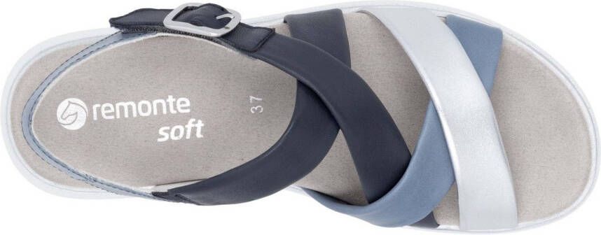 Remonte Sandalen Elisabeth Hurley-Collection sleehak zomerschoen sandaal met kruisbandage