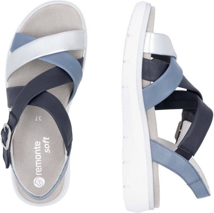 Remonte Sandalen Elisabeth Hurley-Collection sleehak zomerschoen sandaal met kruisbandage