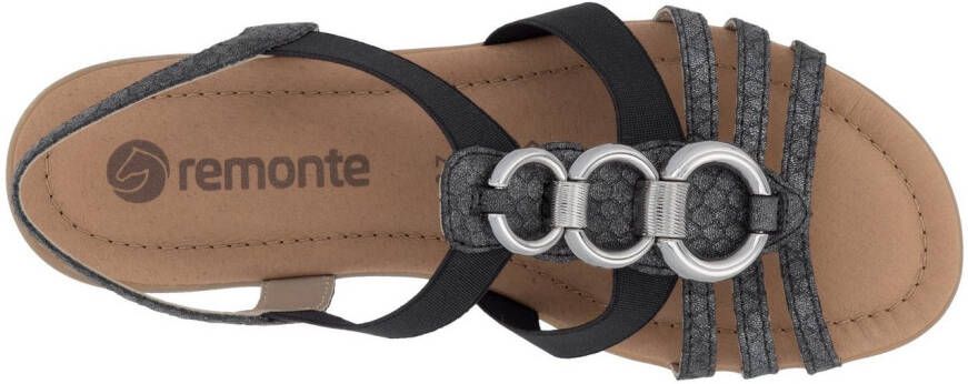 Remonte Sandalen sleehak zomerschoen sandaal met elastische banden