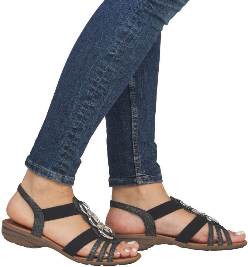 Remonte Sandalen sleehak zomerschoen sandaal met elastische banden