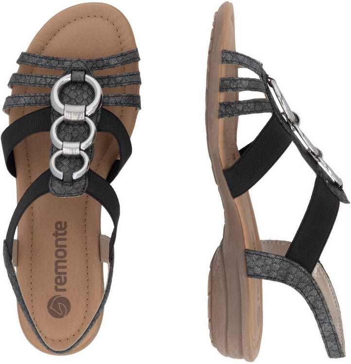 Remonte Sandalen sleehak zomerschoen sandaal met elastische banden