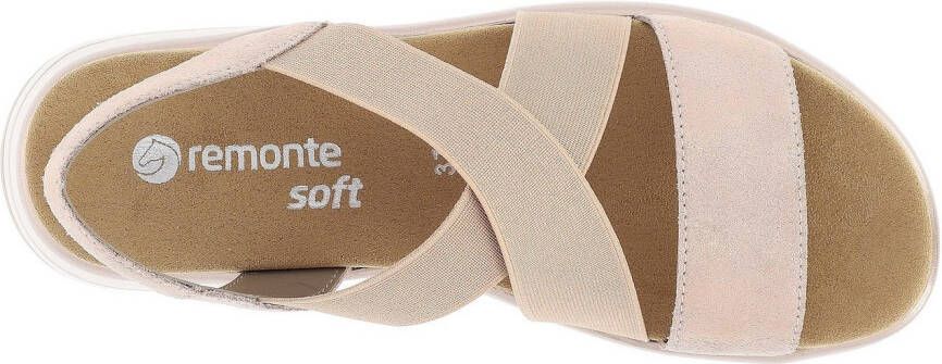 Remonte Sandalen zomerschoen sandaal sleehak met praktische elastiek