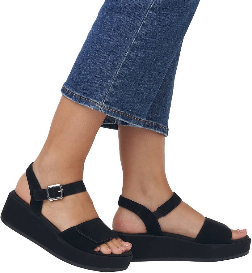 Remonte Sleehaksandaaltjes ELLE-Collection zomerschoen sandaal keilhak met soft foam-uitrusting