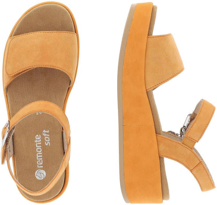Remonte Sleehaksandaaltjes ELLE-Collection zomerschoen sandaal keilhak met soft foam-uitrusting