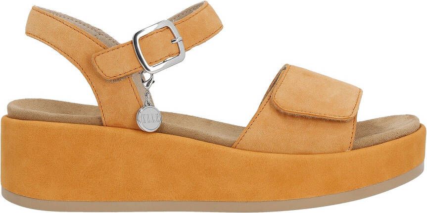 Remonte Sleehaksandaaltjes ELLE-Collection zomerschoen sandaal keilhak met soft foam-uitrusting